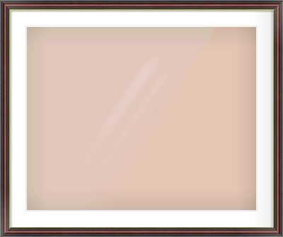 Brown Reverse Frame for 30 × 24in artwork, with Smooth White Single Mount