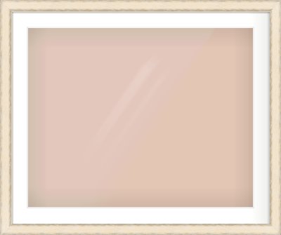 GOLD Flat Frame for 30 × 24in artwork, with Smooth White Single Mount