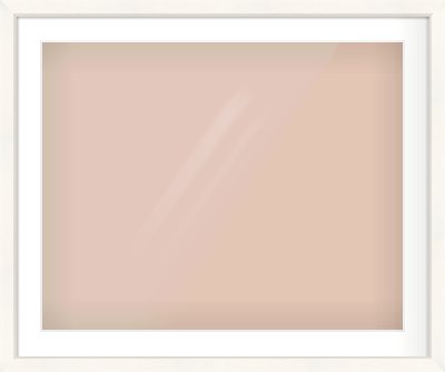 Cream Flat Frame for 30 × 24in artwork, with Smooth White Single Mount