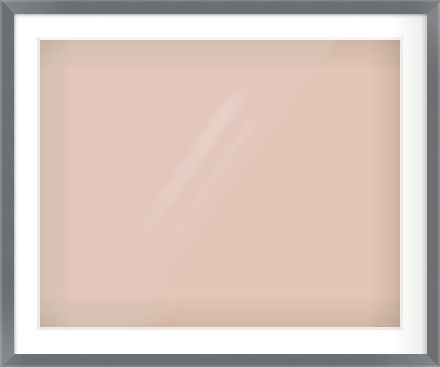 Grey Flat Frame for 30 × 24in artwork, with Smooth White Single Mount