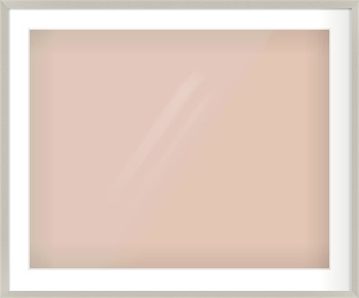 Grey Flat Frame for 30 × 24in artwork, with Smooth White Single Mount