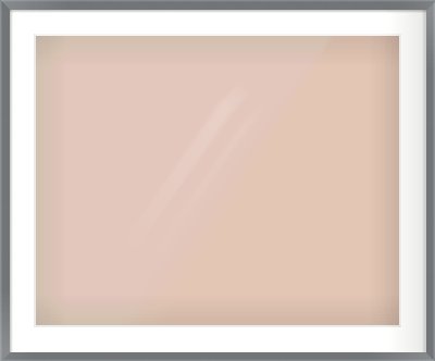 Grey Flat Frame for 30 × 24in artwork, with Smooth White Single Mount