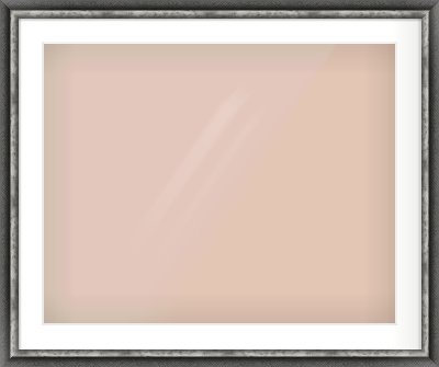 Black / Pewter Reverse Frame for 30 × 24in artwork, with Smooth White Single Mount