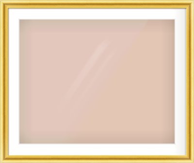 Gold Cushion Frame for 30 × 24in artwork, with Smooth White Single Mount