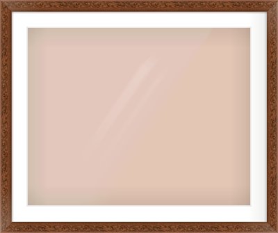 Maroon Decorative Frame for 30 × 24in artwork, with Smooth White Single Mount