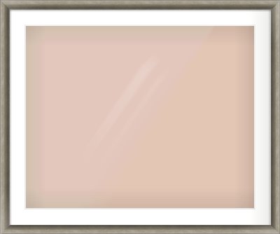 Silver Spoon Frame for 30 × 24in artwork, with Smooth White Single Mount