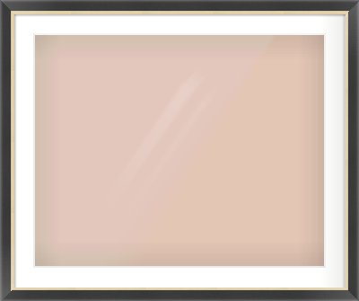 Black/Gold Flat Frame for 30 × 24in artwork, with Smooth White Single Mount
