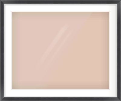 Black/Silver Flat Frame for 30 × 24in artwork, with Smooth White Single Mount