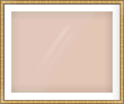Gold Spoon Frame for 30 × 24in artwork, with Smooth White Single Mount