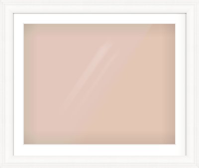 White Scoop Frame for 30 × 24in artwork, with Smooth White Single Mount