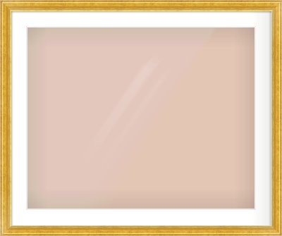 Gold Reverse Frame for 30 × 24in artwork, with Smooth White Single Mount