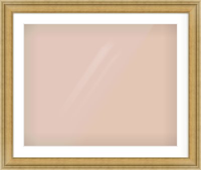 Gold Scoop Frame for 30 × 24in artwork, with Smooth White Single Mount