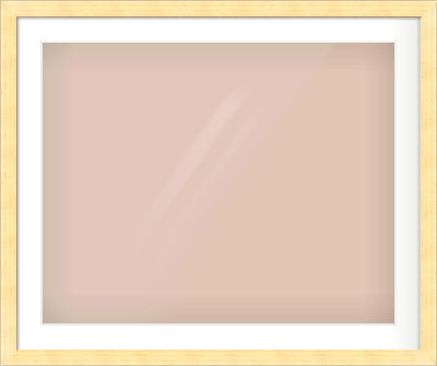 Gold Face, Black Sides Flat Frame for 30 × 24in artwork, with Smooth White Single Mount