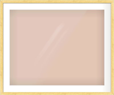 Brushed Gold with Black Sides Flat Frame for 30 × 24in artwork, with Smooth White Single Mount