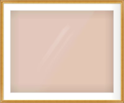 Gold Reverse Frame for 30 × 24in artwork, with Smooth White Single Mount