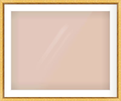 Gold Leaf Flat Frame for 30 × 24in artwork, with Smooth White Single Mount