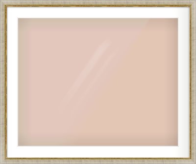 Silver Foil Flat Frame for 30 × 24in artwork, with Smooth White Single Mount