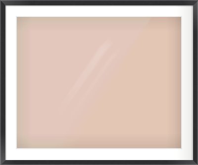 Black Flat Frame for 30 × 24in artwork, with Smooth White Single Mount
