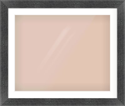 Carbon Flat Frame for 30 × 24in artwork, with Smooth White Single Mount