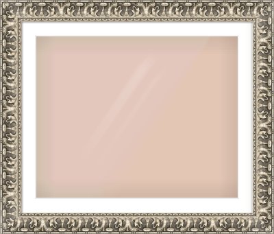 Silver Reverse Frame for 30 × 24in artwork, with Smooth White Single Mount
