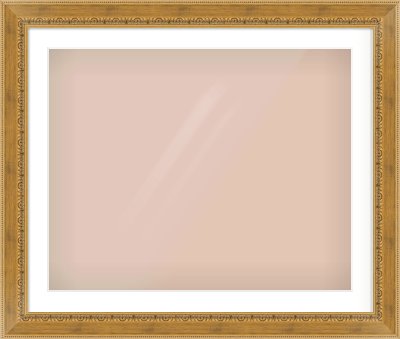 Gold Reverse Frame for 30 × 24in artwork, with Smooth White Single Mount