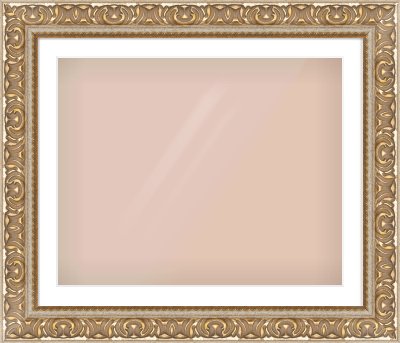 Silver / Gold Reverse Frame for 30 × 24in artwork, with Smooth White Single Mount