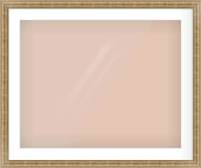 Distressed Gold Dome Frame for 30 × 24in artwork, with Smooth White Single Mount