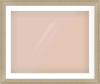 Ivory Scoop Frame for 30 × 24in artwork, with Smooth White Single Mount