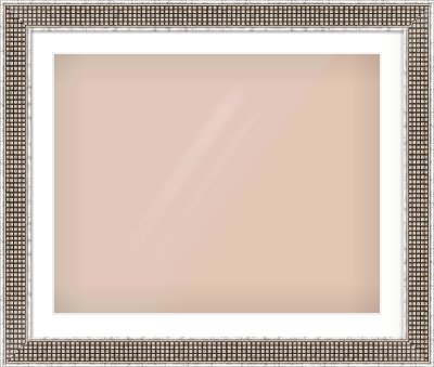 Silver Flat Frame for 30 × 24in artwork, with Smooth White Single Mount