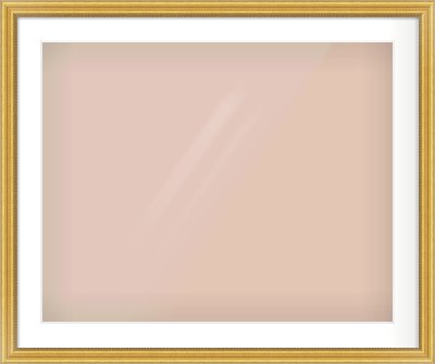 Gold Spoon Frame for 30 × 24in artwork, with Smooth White Single Mount
