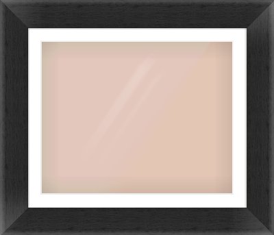 Black Flat Frame for 30 × 24in artwork, with Smooth White Single Mount