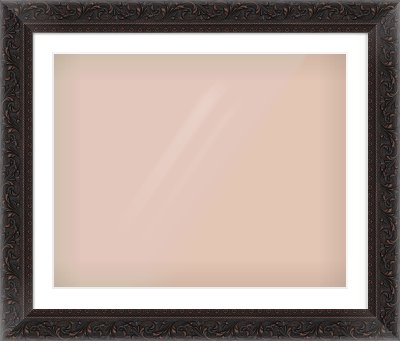 Black Reverse Frame for 30 × 24in artwork, with Smooth White Single Mount
