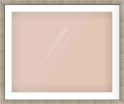 Silver & Black Sided Flat Frame for 30 × 24in artwork, with Smooth White Single Mount