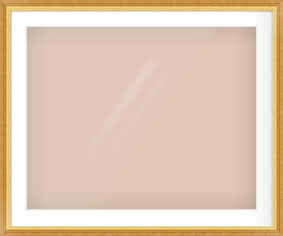Gold Reverse Frame for 30 × 24in artwork, with Smooth White Single Mount