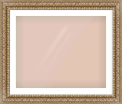 Gold Reverse Frame for 30 × 24in artwork, with Smooth White Single Mount