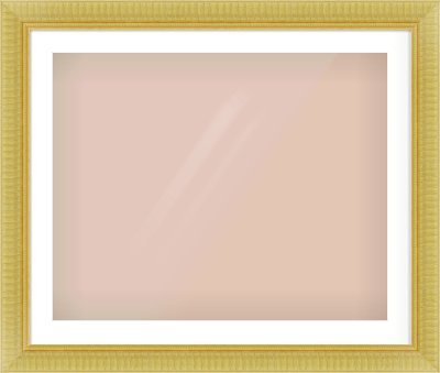 Gold Reverse Frame for 30 × 24in artwork, with Smooth White Single Mount