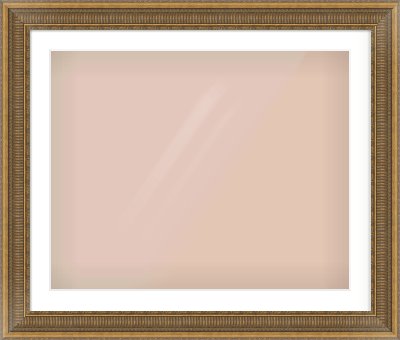 Gold Scoop Frame for 30 × 24in artwork, with Smooth White Single Mount