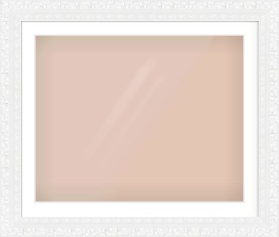White Reverse Frame for 30 × 24in artwork, with Smooth White Single Mount