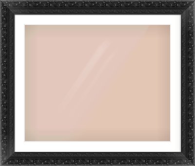 Black Reverse Frame for 30 × 24in artwork, with Smooth White Single Mount