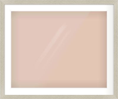 Silver Flat Frame for 30 × 24in artwork, with Smooth White Single Mount