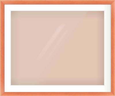 Bronze Flat Frame for 30 × 24in artwork, with Smooth White Single Mount