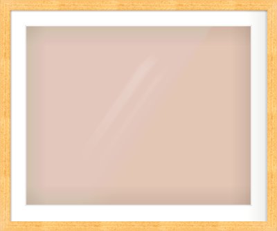 Oak Effect Flat Frame for 30 × 24in artwork, with Smooth White Single Mount