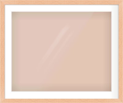Oak Effect Flat Frame for 30 × 24in artwork, with Smooth White Single Mount
