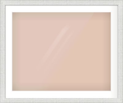 Silver Foil Flat Frame for 30 × 24in artwork, with Smooth White Single Mount