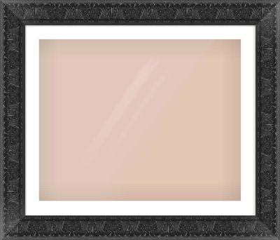 Black Scoop Frame for 30 × 24in artwork, with Smooth White Single Mount