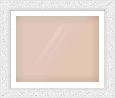 White Scoop Frame for 30 × 24in artwork, with Smooth White Single Mount