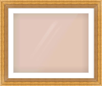 Gold Reverse Frame for 30 × 24in artwork, with Smooth White Single Mount
