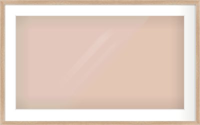 Oak Veneer Flat Frame for 800 × 450mm artwork, with Smooth White Single Mount