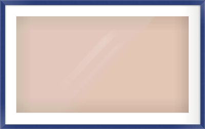 Blue Paint Flat Frame for 80 × 45cm artwork, with Smooth White Single Mount