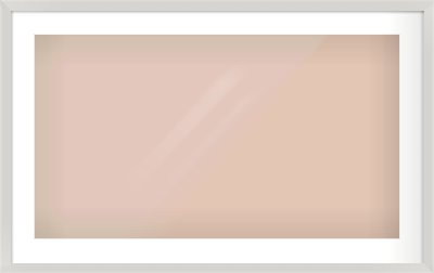 Silver Flat Frame for 800 × 450mm artwork, with Smooth White Single Mount